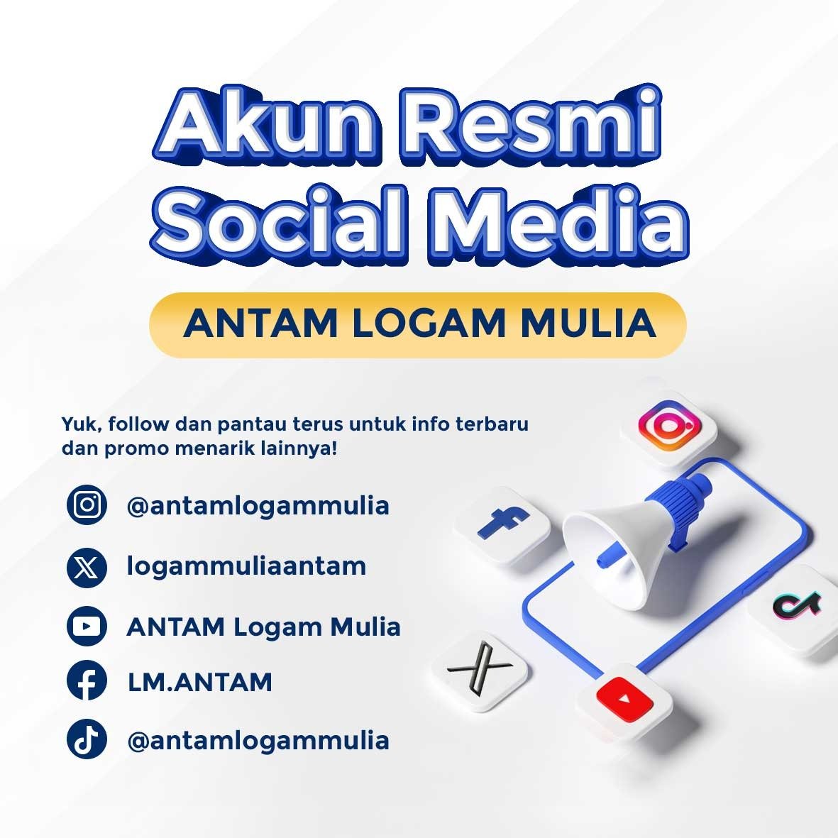 Akun Resmi Sosial Media ANTAM LM