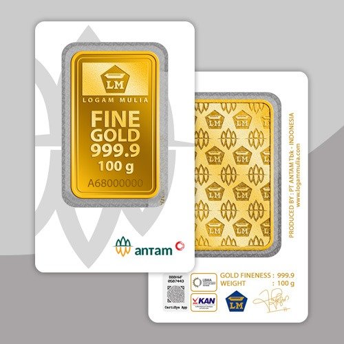 Emas Batangan ANTAM 100 gr